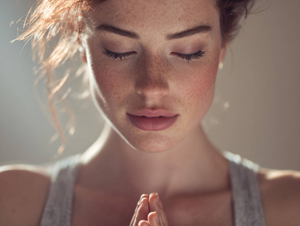 Інструктор йоги в медитативній позі